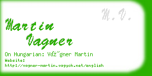 martin vagner business card